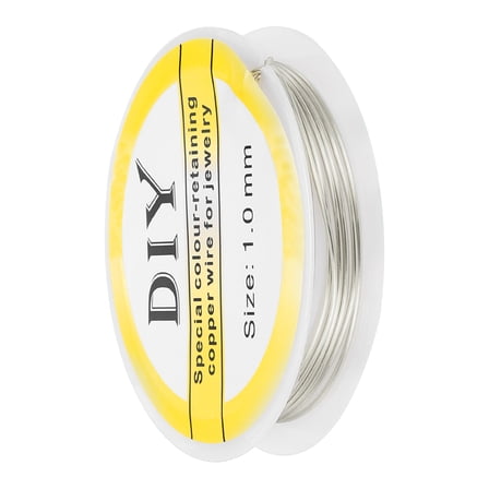 1pcs 1mm Craft Wire Beading Copper Wire for Jewelry Making Supply(Silver)