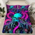 3D Octopus Sheet Set Cartoon Sea Animal Bed Sheets Set Ocean Tentacles