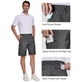 thumbnail image 5 of 2-Pack PULI Men’s Golf Hybrid Dress Shorts Lightweight Quick-Dry Summer Flat Front Casual Shorts with Pockets, 5 of 6