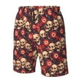 thumbnail image 4 of Salouo record Skull rock Pattern Swim Trunks for Men,Men's Hawaiian Bathing Suit Swimsuits Quick Dry Swimming Board Shorts Beach Shorts with Pockets-X-Large, 4 of 6