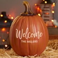 thumbnail image 2 of Personalization Mall Fall Seasonally Script Welcome Pumpkin, Cream, 2 of 5