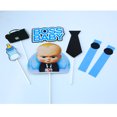 thumbnail image 3 of ER 2 uds dibujos animados jefe adorno para tarta de feliz cumpleaños lindo bebé niño Cupcake Toppers Baby Shower niños cumpleaños adornos para tarta de fiesta ER, 3 of 5