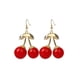 thumbnail image 5 of Pendientes de Agua Dulce Jinwen Arete Colgantes Cherry Hinestone Drop Jewelry Nuevo, 5 of 6