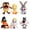 6 Pcs Set, variant on BILLCOS Cartoon Collectible Plush Toys 8" Bug Bunny Plushies Tweetcdy-Bird Girls Bunny Stuffed Animal Cute Duck & Cat Characters Soft Dolls Birthday Gift for Kids
