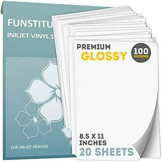  JOYEZA Premium Printable Vinyl Clear Sticker Paper for Inkjet  Printer - 25 Sheets Translucent Waterproof, Dries Quickly Vivid Colors,  Holds Ink well - Inkjet & Laser Printer : Office Products