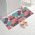 thumbnail image 2 of Pioneer Flower Floral Print Pattern Bathroom Rugs Mat, Non Slip Microfiber Bathroom Rug with Rubber Backing, Soft Mats for Bathroom Floor Tub Shower, 24"x60", 2 of 5