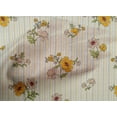 thumbnail image 4 of oneOone Cotton Poplin Yellow Fabric Stripe|Leaves & Floral Artistic Dress Material Fabric Print Fabric By The Yard 56 Inch Wide, 4 of 4