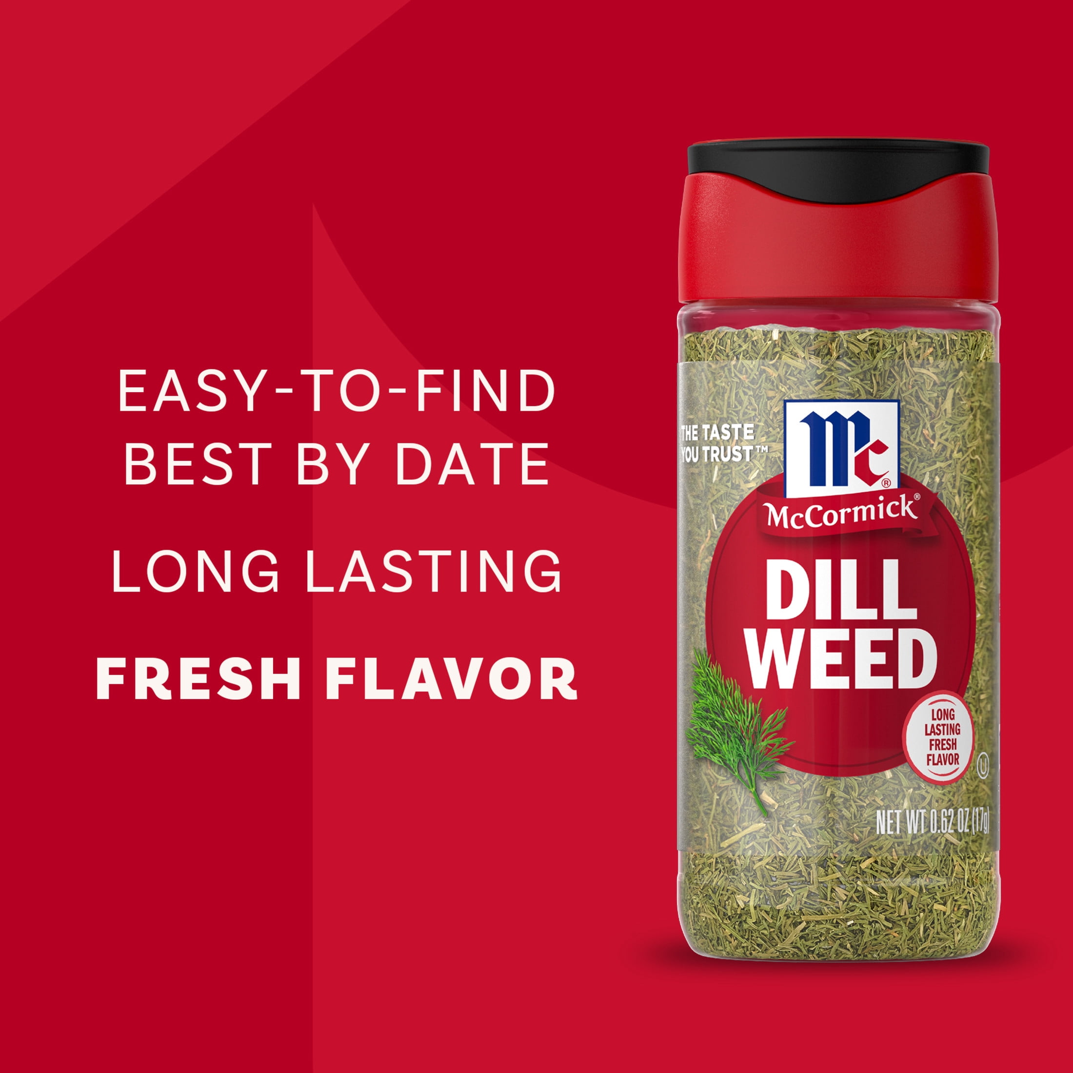 (4 pack) McCormick Kosher Dill Weed, 0.62 oz Bottle