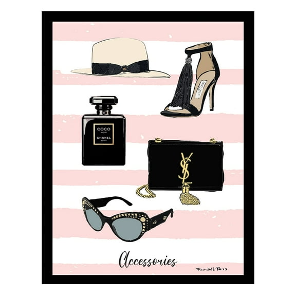 Fashion Designer Brand Shoes & Accessories - Framed Print