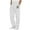 04 White, variant on Awdenio Mens Cargo Pants Colorblock Drawstring Waisted Waisted Wide Leg Track Pants,Size L