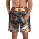 thumbnail image 1 of Balery French Bulldog In Sunglasses Traje de Baño Estilo Hawaiano para Hombre, Shorts de Secado Rápido con Bolsillos-Large, 1 of 6