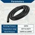 thumbnail image 4 of Unique Bargains Silicone Vacuum Tubing Hose Automotive Vacuum Line High Temperature 3.3 Ft 9/16" 14mm ID 3mm Thickness 1 Pc Black 130PSI Max Pressure, 4 of 8