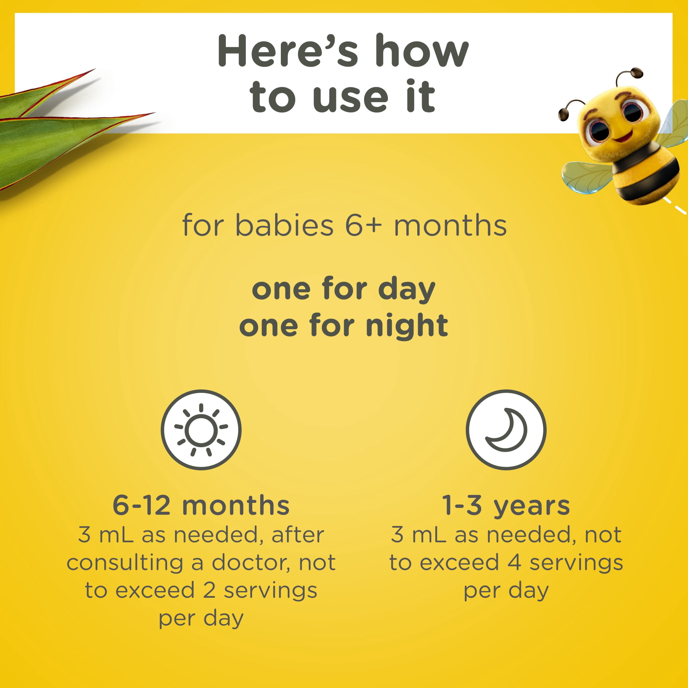 Zarbee’s Baby Daytime and Nighttime Cough Syrup + Immune Value Pack, 2X 4 fl. oz.