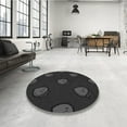 thumbnail image 4 of Ahgly Company Machine Washable Indoor Rectangle Transitional Midnight Gray Area Rugs, 3' x 5', 4 of 7