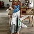 thumbnail image 4 of New York City Skyline with Stars Sleeveless Dress Dresses Women Summer Women's Summer Clothing, 4 of 9