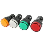 Unique Bargains 4 x Plastic Housing Energy Saving Pilot Signal Light Lamp /DC 24V