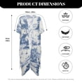 thumbnail image 6 of Xoenoiee Toile De Jouy Boat House Print Kimonos for Women Swimsuit Coverups Beach Cover Up Summer Swimwear Cardigan Beachwear for Beach Vacation Travel, 6 of 7
