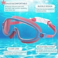 thumbnail image 3 of Children's White Green Swimming Goggles Comfort Fit Large Frame, 3 of 7