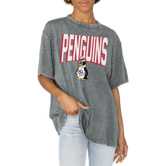 Women's Gameday Couture Gray Youngstown State Penguins Solid Defense Oversized T-Shirt