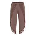 thumbnail image 5 of SnnmBlm Trousers Ladies Culottes for Women Gaucho Outfit Cropped Summer Pants Khaki 2XL, 5 of 5