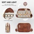 thumbnail image 4 of MEITRUE Crossbody Bags for Women Trendy, Women's Purse lightweight Retro Style Shoulder Bag, Canvas Plus Leather - White B, 4 of 6