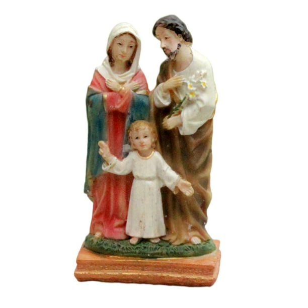 Figura de la Natividad de la Sagrada Familia, minidecoración, adorno religioso, regalo de Navidad Tablero de oro de la estación