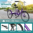 thumbnail image 3 of ABORON Adult Tricycles, 3 Wheel Bikes for Adults 24/26 inch 7 Speed ​​Adult Trikes Bicycles Cruise Trike with Shopping Basket for Seniors, Women, Men, 3 of 7