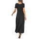 thumbnail image 4 of Maxi vestidos de mujer de verano sólido casual Rounk cuello manga corta fluido alto bajo vestido Fridja qw2527, 4 of 9