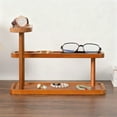 thumbnail image 6 of Wooden Multi-Tier Storage Display Rack | Solid Wood Desktop Organizer for Cups, Tea Sets & Perfume | 3-Tier Decorative Stand for Home & Office | 12.4x8.86x6.1in, 6 of 6