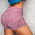 thumbnail image 4 of Naloa Glitter Biker Shorts for Women Seamless Scrunch Short Women’s Yoga Shorts for Gym Running Sport Shorts - XX-Large, 4 of 9