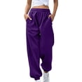thumbnail image 2 of Womens Travel Pants Fashion Casual Gradient Print High Waist Sweatpants With Pockets Sporty Gym Athletic Fit Polyester Lightweight 2Xl Pants For Women, 2 of 8
