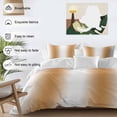 thumbnail image 3 of 3 Piece Burnt Orange White Ombre Duvet Cover Set Queen Size,Microfiber Comforter/Quilt Cover with Corner Ties and 2 Pillowcases,Modern Abstract Art Farmhouse Gradient Soft Bedding with Zipper Closure, 3 of 8