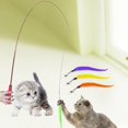 thumbnail image 5 of NeveLance Cat Toy, Retractable Wand with 5 Feathers for Your Cat and Cat, 5 of 6