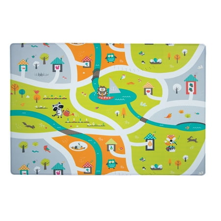 UPC: 0628451387831 | bbluv Multi – Reversible and Safe Playmat – Waterproof  easy to clean with enviromental friendly material and no chemicals