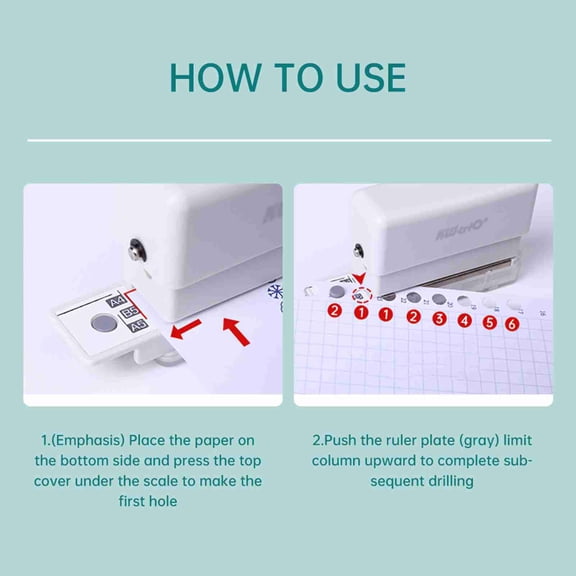 Yajisi Mini 6-Hole Paper Punch, 3-Sheet Capacity Loose Leaf Puncher, 5.5mm / 0.216in Hole Diameter, Portable Handheld Hole Punch for A4 B5 A5 Planners & Scrapbooking, Pink
