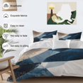 thumbnail image 4 of Navy Blue Brown Bedding 3 Piece Duvet Cover Set Queen Size, Modern Geometric Abstract Art Soft Microfiber Comforter Cover with Zipper Closure & Pillowcases, Wrinkle & FadeResistant Quilt Cover, 4 of 9