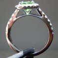 thumbnail image 3 of 2.10 Ct Cushion Cut Emerald Gemstone Natural Diamond Stunning Halo Engagement Ring for her 14K White Gold Size 9, 3 of 8