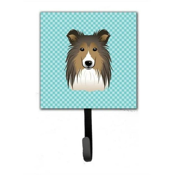 Carolines Treasures BB1180SH4 Checkerboard Blue Sheltie Leash & Key Holder