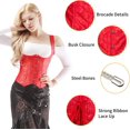 thumbnail image 3 of Corsets Steampunk en Faux Cuir pour Femmes Bustier Victorien, 3 of 6