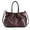 Coffee, variant on Women PU Leather Tote Shoulder Bag Ruched Crossbody Handbag Trendy Vintage Top Handle Satchel Hobo Purse for Work Casual Travel - Coffee