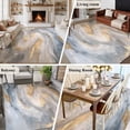 thumbnail image 5 of 6'x9' Area Rugs, Grey Golden Indoor Outdoor Area Rug for Living Room Bedroom, Modern Oil Painting Abstract Washable Bathroom Rugs Kitchen Floor Carpet Mats Home Decor Aesthetic, 5 of 8