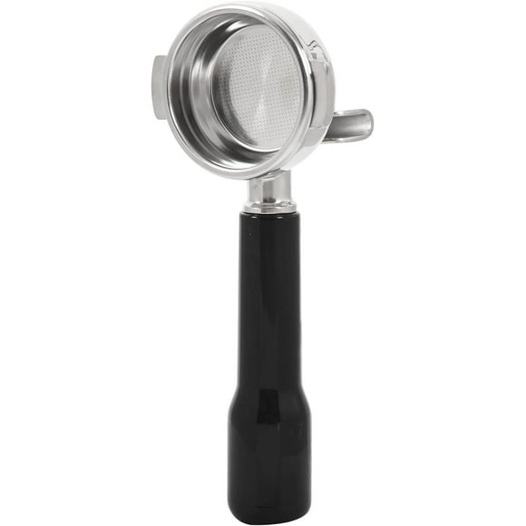 HAHADAXA 58mm Bottomless Portafilter Naked Portafilter - Fits 58mm Expobar, Rocket, Rancilio Espresso Machines with 1 Cup filter Basket, Dual Function Spoon Included(Black)