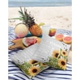 thumbnail image 3 of Outdoor Throw Pillow Cover Watercolor Sunflower with Inspirational Quotes Waterproof Cushion Covers 2 Pack Grey Pillow Cases Home Decoration for Patio Garden Couch Sofa, 3 of 6