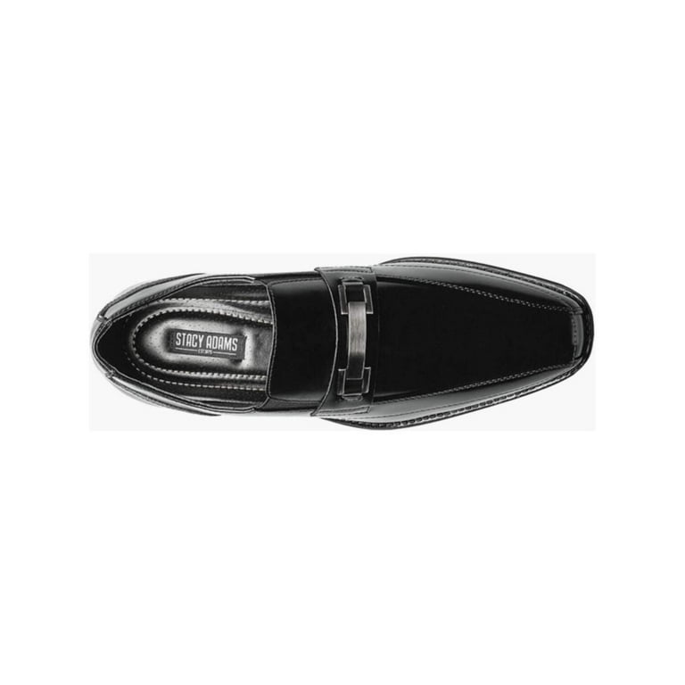 Stacy Adams Wakefield Bike Toe Bit Slip On Shoes Black 20141 