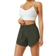 thumbnail image 4 of Women's Running Shorts Elastic High Waisted Athletic Workout Shorts with Pockets, 4 of 8