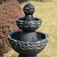 thumbnail image 6 of Teamson Home 3-Tier Zen-Style Outdoor Water Fountain–Realistic Stone Finish with Adjustable Flow & Electric Pump, Dark Gray, 6 of 12