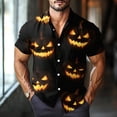 thumbnail image 5 of JGNGSHN Men’s Halloween Shirts Casual Button Down Short Sleeve Hawaiian Holiday Shirt Colorful Funny Skull Printed Tees, 5 of 7