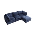 thumbnail image 3 of LUCKHAO Oversized Modular Sectional Sofa with Movable Ottoman, Chenille Cloud Couches Set for Living Room, Modern DIY Combination Convertible U / L Shaped Sofas, 3 of 7