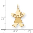 thumbnail image 2 of FJC Finejewelers 14k Yellow Gold Kid Girl Jumping Pattern Sleeves Charm 15 x 25mm, 2 of 3