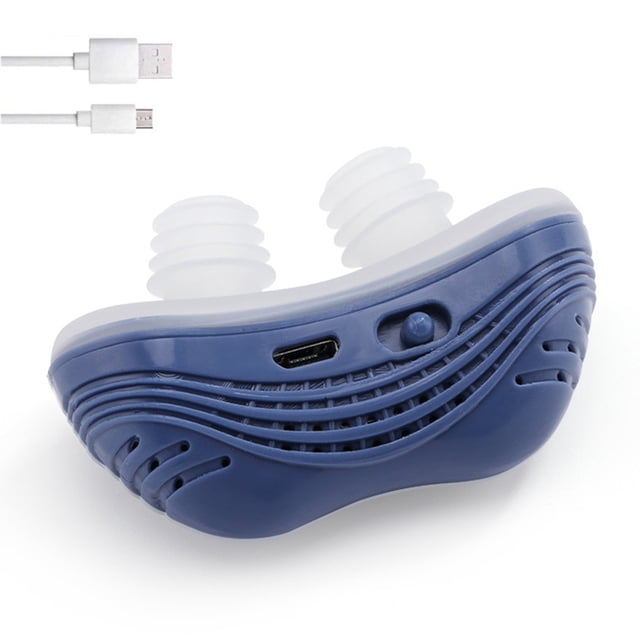 Dispositivo antironquidos ronquido eléctrico alivio de la respiración hombres ronquidos reducción de ayuda para dormir portátil viajes cuidado de la salud suministros azul Inevent CE001441-04B